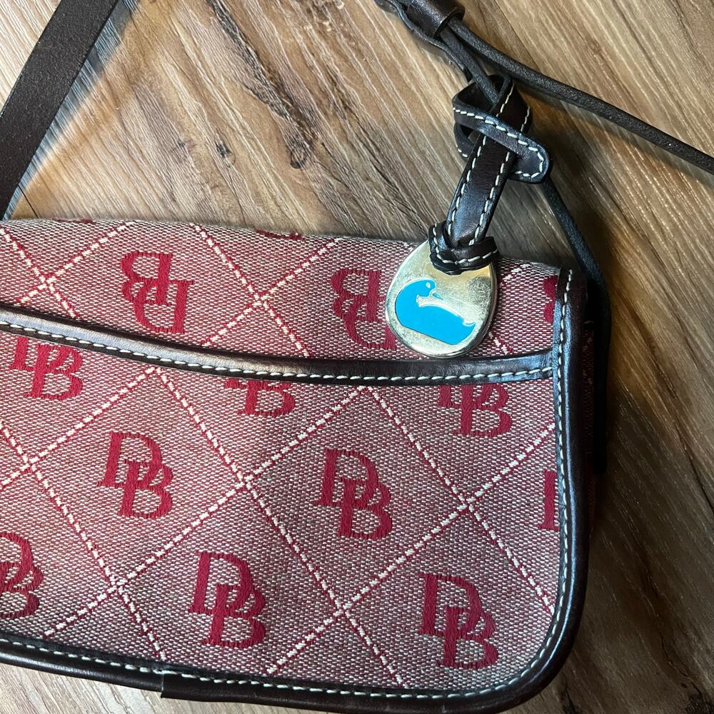 Dooney & Bourke Ruby Red Db Monogram Small Crossb… - image 7